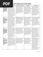 Writing Test Scoring Rubric