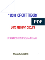 Circuit Theory: Unit 3 Resonant Circuits