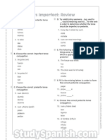 Preterite Imperfect Study Spanish