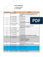 USMC Academic Calendar 2016-17