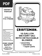 Craftsman 16 Gal Wet Vac - 113.170330