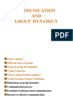 Communication AND Group Dynamics