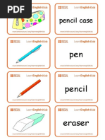 Flashcards Classroom Objects PDF