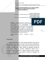 Wittgenstein e A Transcendência Da Linguagem