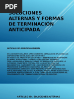 Soluciones Alternas y Formas de Terminación