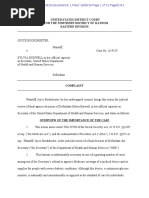 Federal Complaint As Filed Bookshester v. HHS - CGMs