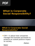 What Is Corporate Social Responsibility?