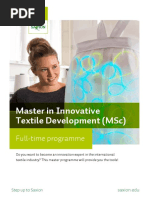 Brochure Master Innovative Textile Development