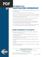 Toastmasters Membership: The Benefits of