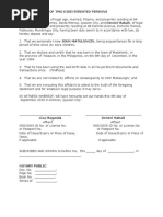 Joint Affidavit of Two Disinterested Persons or Discrepancy