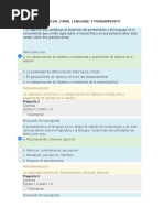 Lenguaje y Pensamiento Parcial Final Semana 8