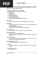 Cutting Tool Materials Notes