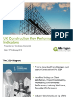 UK Construction Key Performance Indicators: Presented By: Tom Crane, Economist Date: 11 February 2015