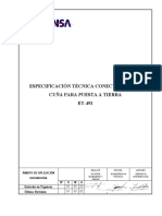 Especificaciones Tecnicas de Conectores de Puesta A Tierra PDF