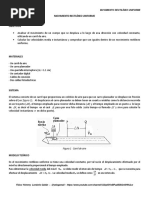 Laboratorio Movimiento Rectilíneo Uniforme