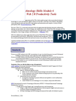 Technology Skills Module 6 TS-6: Web 2.0 Productivity Tools: Standards