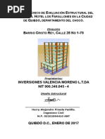 Informe Técnico de Evaluación Estructural Del Edificio Del Hotel Los Farallones en La Ciudad de Quibdó, Departamento Del Chocó.