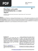 Maxillary Unicystic Ameloblastoma: A Case: BMC Research Notes