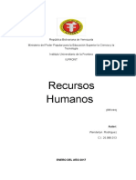 Recursos Humanos Seguridad Laboral