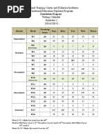 Testing Calendar Sem 1 2014-2015