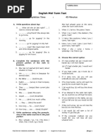 English Middle Test - Score Refinement (Student Version) (LCKD)