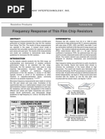 Frequency Response of Thin Film Chip Resistors