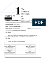 The Learner's Developme NT and Environent: Field Study