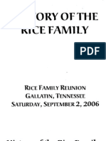 History of Rice Family