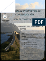 Acta de Constitucion Grupo 1 Gestion de Proyectos