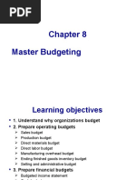 Chapter 8 Master Budgeting