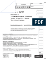 June 2014 QP - S1 Edexcel