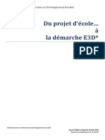 Du Projet D'école À La Démarche E3D