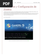 Instalación y Configuración de Zimbra