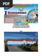 Conclusiones Generales I Congreso Bolivariano