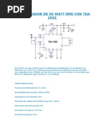 Amplificador de 50 Watt Rms Con Tda 1562