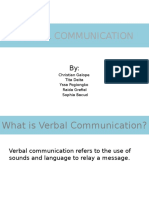 Verbal Communication: Christian Galope Yssa Pogiongko Raida Grefiel Sophia Bacud Tita Deita