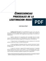 CONSECUENCIAS Procesales de La Legitimación Registral