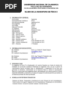 Silabo de Fisica II - 2015-II - Ingenieria Civil