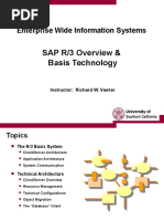 SAP R/3 Overview & Basis Technology: Enterprise Wide Information Systems