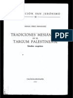 Miguel Perez Fernandez, Tradiciones Mesianicas en El Targum Palestinense