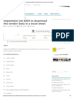 Implement The BADI To Download The Vendor Data in A Excel Sheet