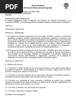 Reglamento Practicas PROPEC PDF