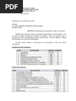 Requerimiento de Materiales y Utiles de Escritorio