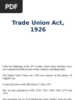 IR Lecture 11 Trade Union Act, 1926