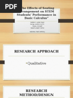 The Effect of Seating Arrangement On STEM Students'