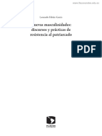 Nuevas Masculinidades. Discursos y Prácticas de Resistencia Al Patriarcado. Leonardo García. FLACSO. 2015.