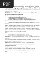 Fetus and Newborn Affected by Maternal Factors and by Complications of Pregnancy