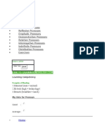 Personal Pronouns Reflexive Pronouns Emphatic Pronouns Demonstrative Pronouns Relative Pronouns Interrogative Pronouns Indefinite Pronouns Distributive Pronouns Exercises