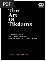 The Art of Tikdams For IAS Prelims