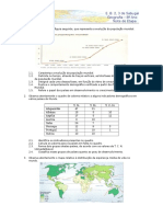 Teste Geografia Populacao 8º Ano